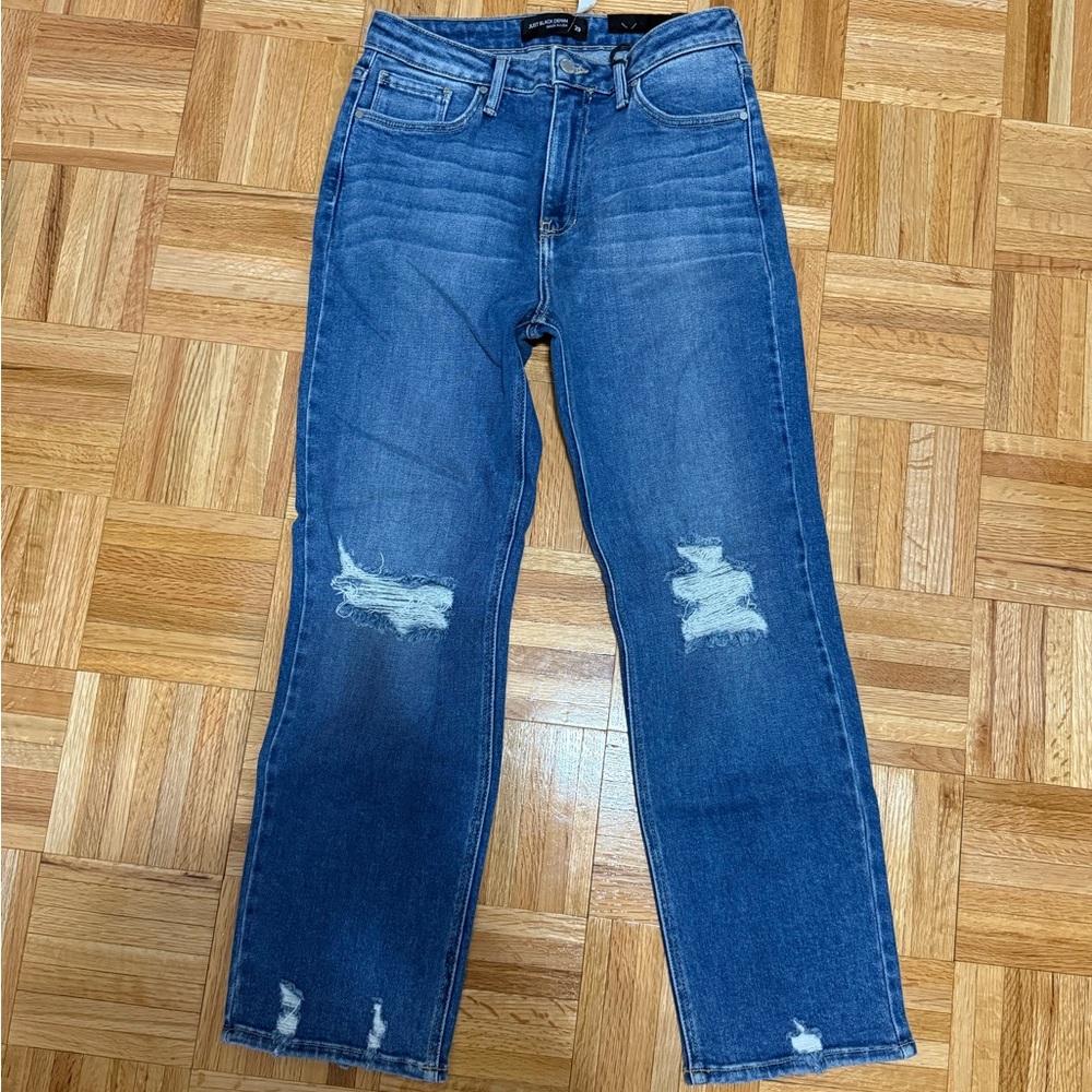 Just Black Denim Blue Straight Leg Jeans